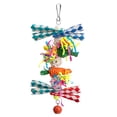 thumbnail image 2 of Neinkie Parrot Toy Creative Shapes Wear Resistant Vivid Color Mini Bell Design Bite-resistant Teeth Cleaning 3 Styles Handmade Natural Bird Parrot Chewing Toy Pet Supplies, 2 of 9
