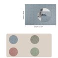 thumbnail image 6 of Unique Bargains 4 Pcs Diamond Pattern Polyester Heat Resistant Washable Placemats Blue, 6 of 6