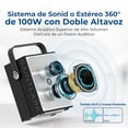 thumbnail image 2 of 100W bocina con microfono y bluetooth,Soporta:BT/USB/TF Tarjeta/Aux/Guitarra - S99, 2 of 10