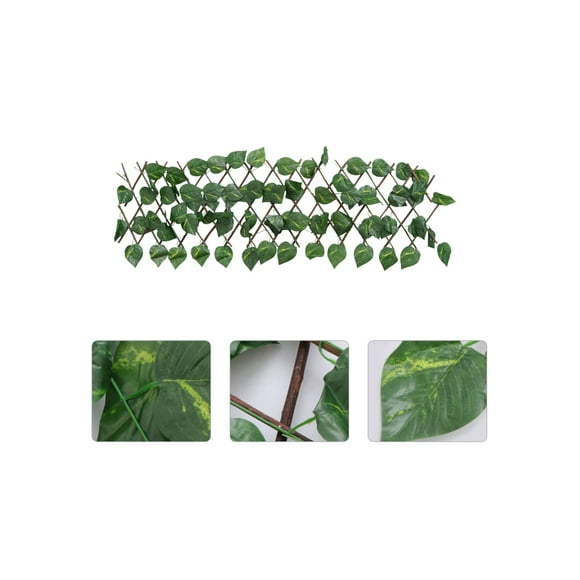 1Pc Stretchable Fence Balcony Fence Decor Leaf Screen Hedge for Balcony Garden Home