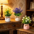 thumbnail image 6 of 6PC Realistic Artificial Potted Plants - Boho Ceramic Decor with Jute Wraps for Home, Office & Wedding Table Decorations - Low Maintenance Faux Greenery for Living Rooms & Bedrooms Multicolor, 6 of 6