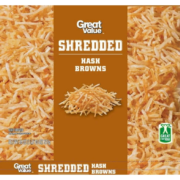 Great Value Shredded Hash Browns 26 Oz Walmart Com Walmart Com