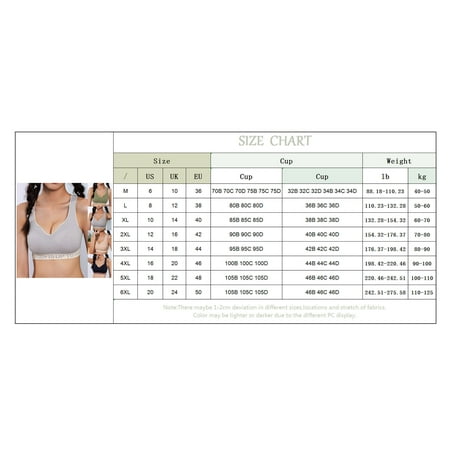 

CAICJ98 Womens Lingerie Sports Bra for Women Criss-Cross Back Padded Strappy Sports Bras M Support Yoga Bra with Removable B 5XL