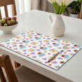 thumbnail image 6 of Placemat, Pioneer Flower Floral Print Pattern Place Mats Table Mat Set Of 2, PVC Washable Placemats for Party Kitchen Dining Decoration, 18x12 Inch, Fade Resistant, 6 of 6