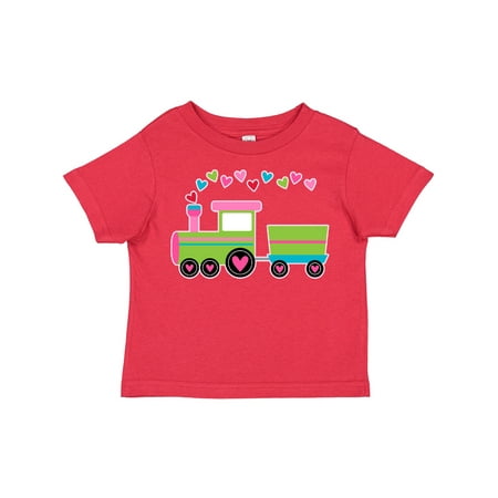 

Inktastic Valentine Heart Train Gift Toddler Boy or Toddler Girl T-Shirt