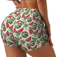 thumbnail image 2 of Sigee Watermelons Print Women's High Waist Workout Shorts - Squat Proof, Tummy Control, Yoga and Gym Activewear-XX-Large, 2 of 9