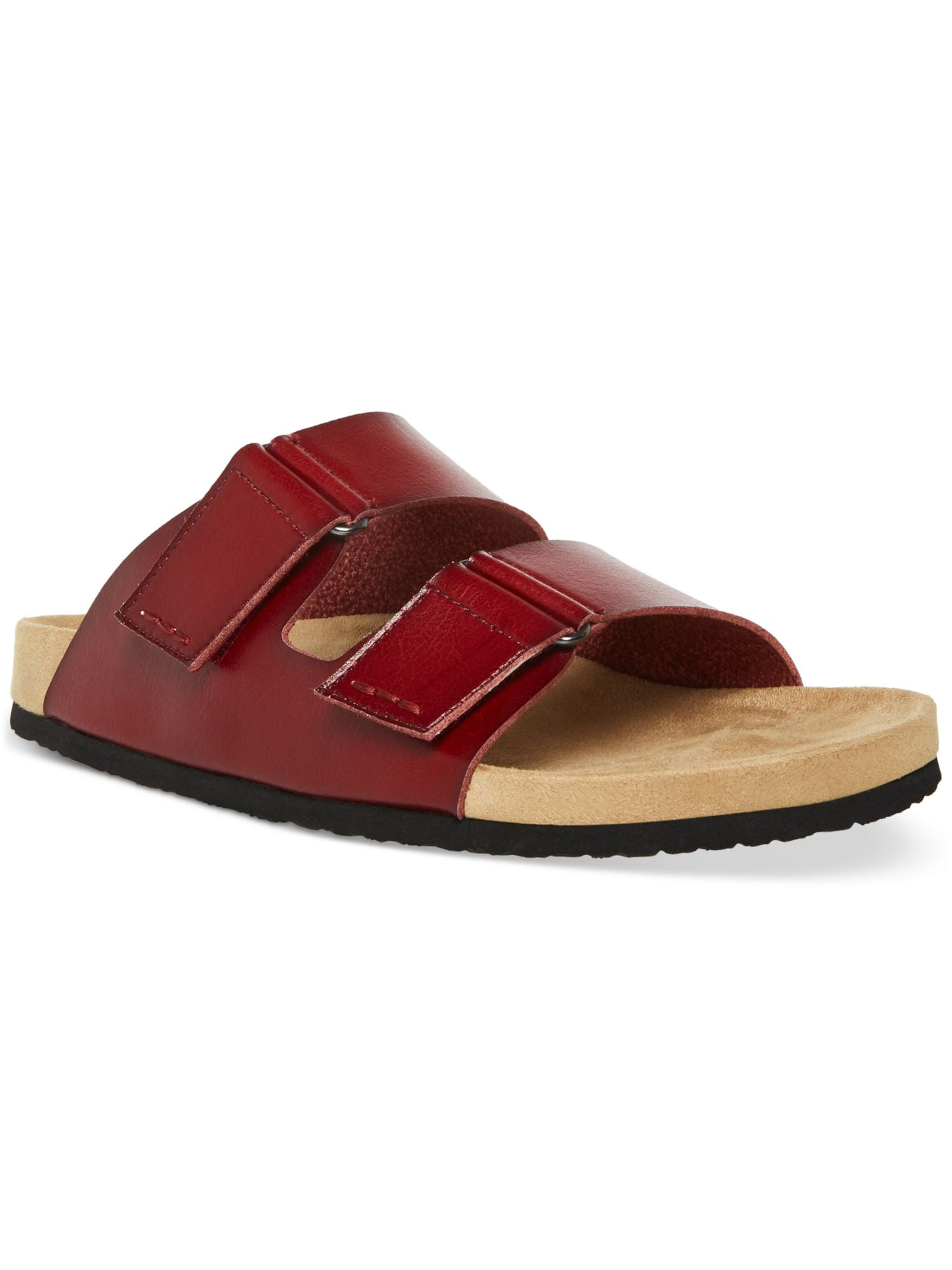 MADDEN Mens Maroon Double Straps Footbed Tisson Round Toe Sandals Shoes 12 MADDEN Mens Maroon Double Straps Contoured Footbed Padded  main image 3