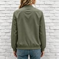thumbnail image 7 of cocolona LightWeight Jackets for Women Solid Color Full Zip Casual Long Sleeve Lined Fall Trendy Outerwear, 7 of 7