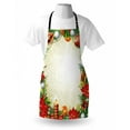 thumbnail image 3 of New Year Apron Abstract Swirled Background with Xmas Tree Pattern Baubles Candle Festive Theme, Unisex Kitchen Bib Apron with Adjustable Neck for Cooking Baking Gardening, Multicolor, by Ambesonne, 3 of 3