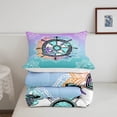 thumbnail image 5 of Erosebridal Rudder Comforter Set Full, Boho Flower Bedding, Colorful Mandala Starfish Crab Ocean Animal Bedding Comforter Sets, Summer Exotic Ombre Geometric Quilt, Blue Purple, 5 of 6