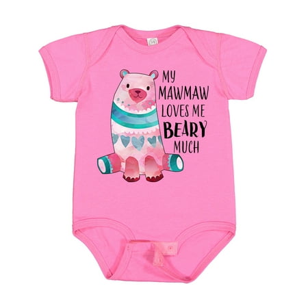

Inktastic My Mawmaw Loves Me Beary Much with Cute Bear Gift Baby Boy or Baby Girl Bodysuit
