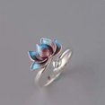 thumbnail image 1 of Nuevos anillos de mariposa a la moda, hojas de Zirconia cúbica brillante, anillo de dedo ajustable geométrico, regalos de joyería delicada minimalista para niñas Deng Xun unisex, 1 of 2