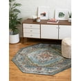 thumbnail image 3 of Unique Loom Isabella Collection Area Rug - Rossellini (7' 10" Octagon Blue/Beige), 3 of 8