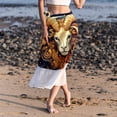 thumbnail image 6 of Aries Constellation Stylish Chiffon Beach Skirts and Summer Dresses for Women scalloped Off Shoulder Maxi Dress Dress Beach Dresses for Women, 6 of 6