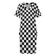 thumbnail image 3 of Vestido holgado con bolsillos para mujer traje elegante de verano color blanco y negro, 3 of 6