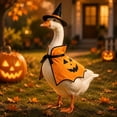 thumbnail image 5 of Hvmvliv Halloween Porch Goose Costume Set with Pumpkin Cape and Witch Hat for Lawn Statue Outdoor Garden Holiday Decor, 5 of 6