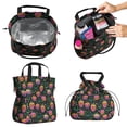 thumbnail image 2 of Neon Halloween Pumpkins Pattern Drawstring Lunch Bag Women - Drawstring Lunch Bag Insulated for Work Office - Stain-Resistant Large Lunchbags for Women with Multi-Pockets, 2 of 6