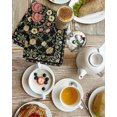 thumbnail image 3 of Vintage Abstract Floral Kitchen Dish Towels for Drying Dishes Set of 2, Rustic Ethnic Flowers Prints Black Waffle Weave Microfiber Hand Tea Bathroom Towels Quick Dry & Absorbent Towel 15.7x23.6, 3 of 6