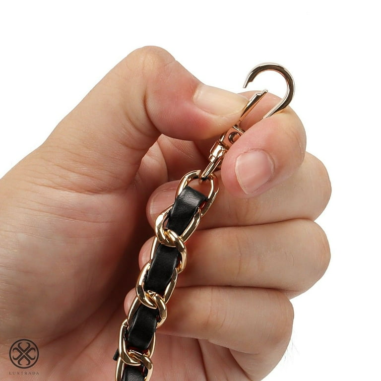 metal chain for purse chain shoulder strap Black Chain Bag Strap