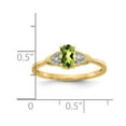 thumbnail image 2 of 14k Yellow Gold Polished Diamond and Peridot Ring Size 7.00 - .01 dwt .48 cwt - Ring for Women, 2 of 2