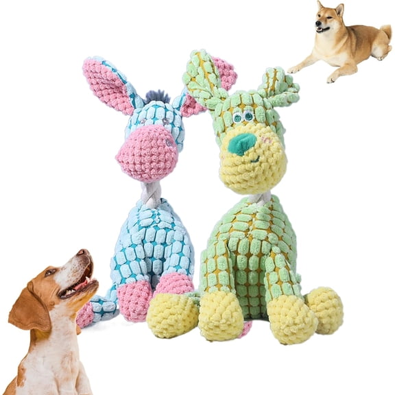 Indestructible Dog Toy, 2026 New Durable Plush Dog Toys for Aggressive Chewers, Squeaky Chew Toy for Small Medium Large Dogs Puppy Teething Toys