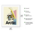 thumbnail image 2 of Arctic - Alaska Airlines - Native Inuit Indians - Vintage Airline Travel Poster c.1960s - Fine Art Rolled Canvas Print 16in x 20in, 2 of 4