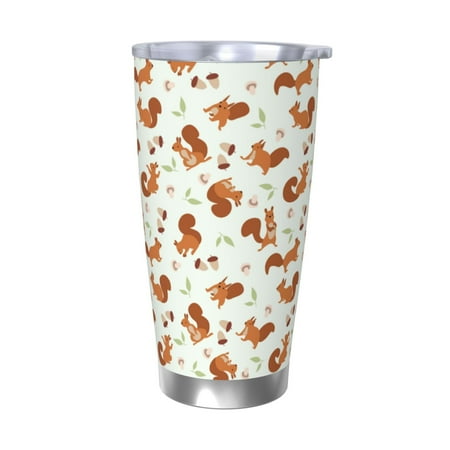 

Vsdgher Squirrel Playing 20 Oz Stainless Steel Vacuum Insulated Travel Mug Coffee Cup for Home Office Outdoor Works Great for Ice Drinks and Hot Beverage -Without Straw