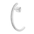 thumbnail image 2 of Araiya Sterling Silver Diamond Half Hoop Fashion Earrings for Women, 2 of 9