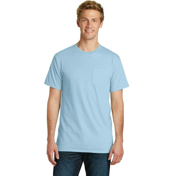 Camiseta con bolsillo te?ida con pigmentos de Port & Company?. PC099P Glaciar 3XL Puerto & Compa??a PC099P