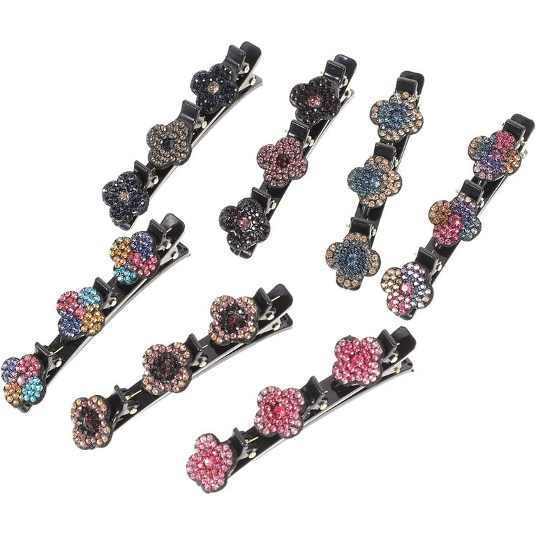 Hair Clips for Women 28 Pcs Side Hairpin Side Claw Hair Clips Hair Jewelry  for Braids Hair Gems for Women Hair Claw Clips for Girls Crystal Hair Clip  