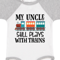 thumbnail image 4 of Inktastic My Uncle Still Plays with Trains Boys or Girls Baby Bodysuit, 4 of 5