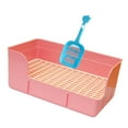 thumbnail image 2 of Bunblic Rabbit Litter for Cage Bedpan Ferret Guinea Pig Potty Tray Corner Litter Pan Pink, 2 of 8