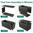 thumbnail image 5 of WASUHE 100 Gallon Large Deck Boxes Outdoor Waterproof, Lockable Patio Storage Box for Furniture,Pool Float, Garden Tools, Waterproof Outdoor Storage Cabinet, UV Resistant, Black, 5 of 9