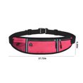 thumbnail image 2 of Hiroekza Running Belt for Women & Men - Sports Waist Pack with Zipper for Phone, Keys & Essentials - Adjustable Waterproof Fanny Pack for Running, Hiking, Cycling - Reflective Strip for Safety Pink, 2 of 9