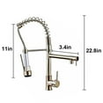 thumbnail image 2 of HAOAN Kitchen Faucets for Home, All Copper Spring Single Outlet Faucet,Faucet Kitchen Sink Faucet, 2 of 6
