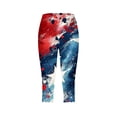 thumbnail image 5 of Independence Day Yoga Capris for Womens Plus Size Usa Flag Star Printed Patriotic Leggings High Waisted Put On Strech Sweatpant Athletic-Fit Tummy Control Gym Yoga Capris 2025 Summer, 5 of 5