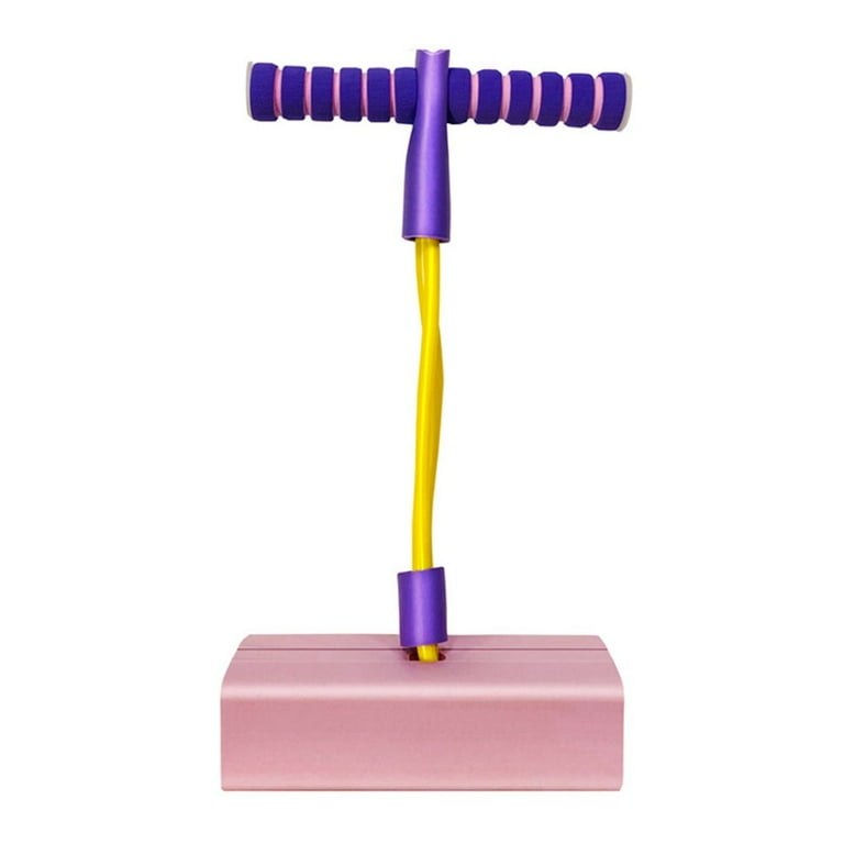 Hot Sale for Indoor Outdoor Fun for Boy Girl Gift Improve Bounce Sensory Toy Pogo Stick Jumper Kids Sports Games Toys Pole Foam Frog Jump PINK
