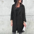 thumbnail image 4 of Abrigo De Longitud Midi Con Botones, Chaqueta De Abrigo De Longitud Midi Con Cuello Vuelto De Color Puro A La Moda Suave Para Mujer Para Invierno ANGGREK DE1711, 4 of 5