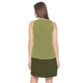 thumbnail image 3 of eloria Women's Georgette Midi Boat Neck Sleevless Pleated Design Summer Dress, Color : Light Green | Size : 3XL, 3 of 6