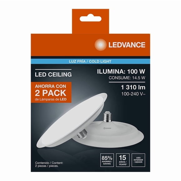 2Pack Foco Led Ceiling 14.5W LF