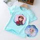 thumbnail image 1 of Camisetas para bebés y niñas, cambio de Color de la cara, decoloración mágica, unicornio, manga corta, algodón, lentejuelas, lentejuelas, camisetas de veranozhangyuxiangBlue-elsa+130cm(5-6Years) zhangyuxiang unisex, 1 of 2