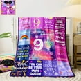 thumbnail image 4 of 9 Year Old Girl Birthday Gifts - Crown Throw Blanket Gifts for 9 Year Old Girls Crown Flowers Birthday Gifts for Gifts Birthday Present for Girls Friendship Happy Birthday Decor for Girls,50"x40", 4 of 6