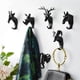 thumbnail image 2 of Resin Animal Head Hook Hanger Rack Holder Wall Mount Home Room Decor Coat Hat Key Hook, 2 of 5
