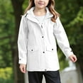 thumbnail image 4 of REDARER Girls Lined Raincoat Windproof Softshell Jacket, All Weather Hooded Coat for Kids Outdoor Activities,7-8 Years, 4 of 8