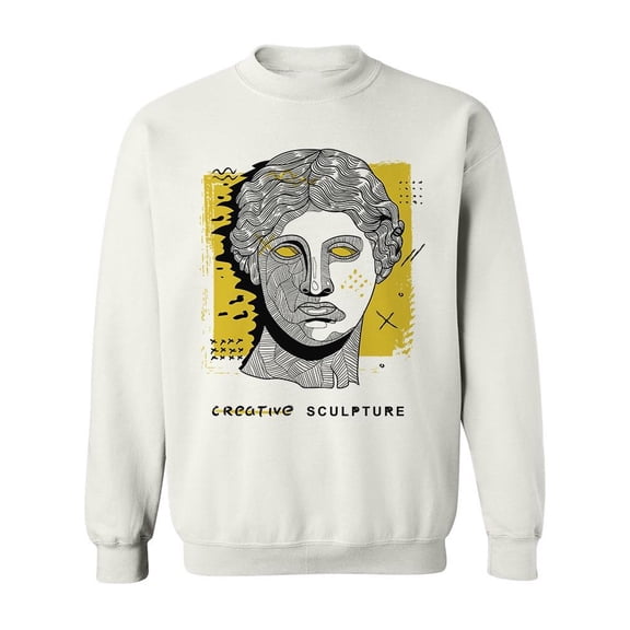 Creative Sculpture Head Sweatshirt Men -Image by Shutterstock, Male Medium