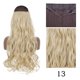 thumbnail image 3 of Extensiones de cabello sintético sin clip AZQUEEN, negro, rubio, largo, liso, con alambre de pescado secreto, postizo resistente al calor para mujer, 3 of 5