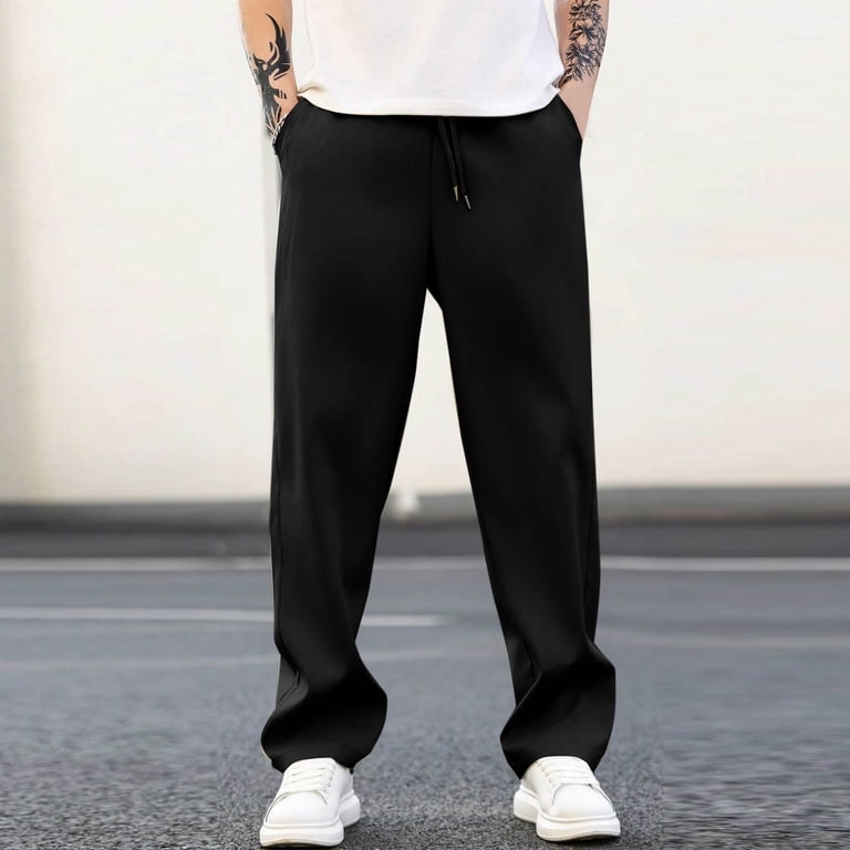 Muscularfit Golf Pants Men Stretch Relaxed Fit Loose Casual Black