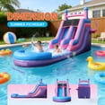 thumbnail image 4 of Chantmo 26ft Inflatable Water Slide for Adults 100% PVC with Big Splash Pool Widen Slide Shallow Pool 950w Air Blower for Backyard Park Purple, 4 of 8