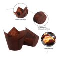 thumbnail image 4 of 200pcs Tulip Cupcake Baking Cups, Muffin Baking Liners Holders, Rustic Cupcake Wrapper, Brown, White And Nature Color, 4 of 6