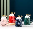 thumbnail image 1 of Opolski Taza navideña con forma de árbol de 500 ml con varilla agitadora Taza de agua de cerámica para vacaciones de invierno para niños oso de fresa Electrónica, 1 of 1